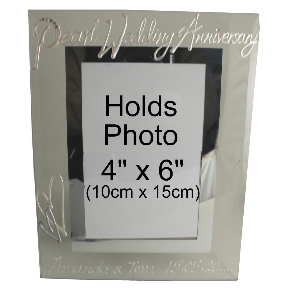 Personalised 30 Years Wedding Anniversary photo/picture frame Port (Milestone)