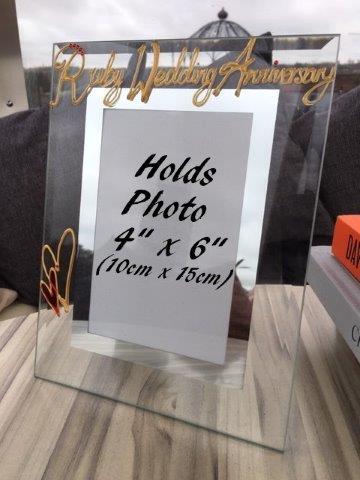 Ruby (40th) Wedding Anniversary Gift : Photo Frame Port (Milestone)