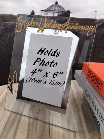 Sapphire (45th) Wedding Anniversary Gift : Photo Frame Port (Milestone)