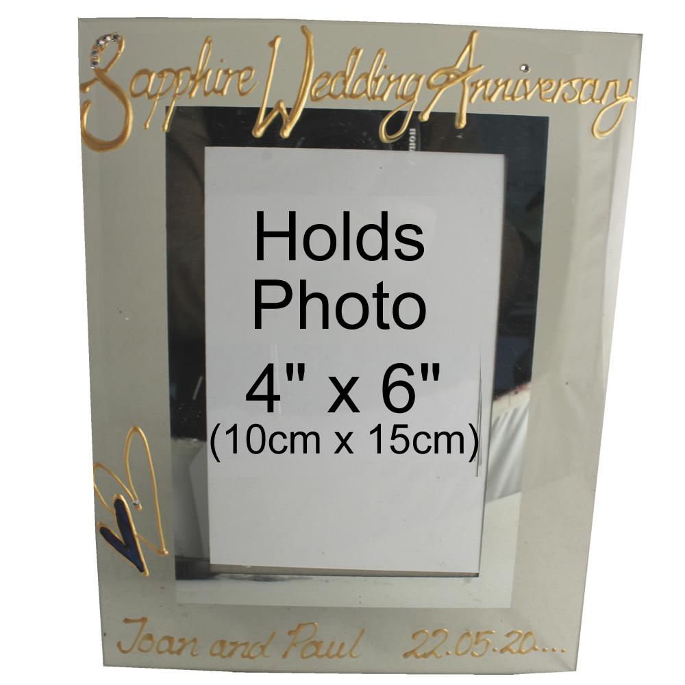 Personalised 45 Years Wedding Anniversary Photo Frame Port (Milestone)