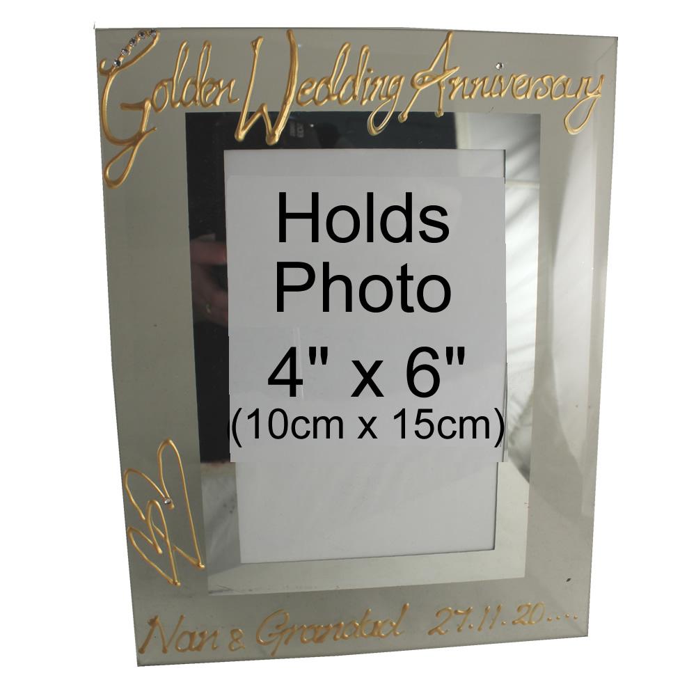Personalised 50 Years Wedding Anniversary Photo Frame Port (Milestone)
