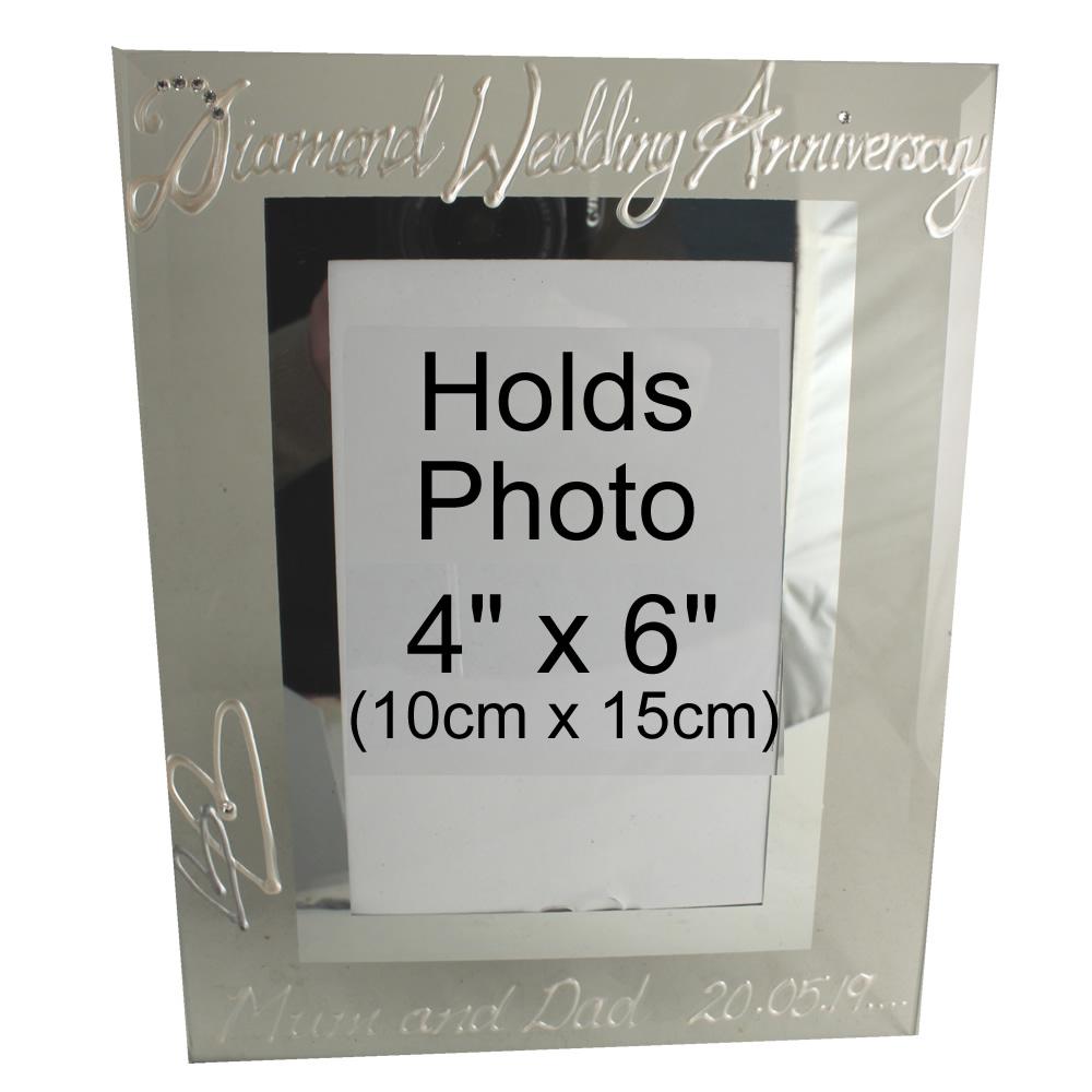 Personalised 60 Years Wedding Anniversary Photo Frame Port (Milestone)