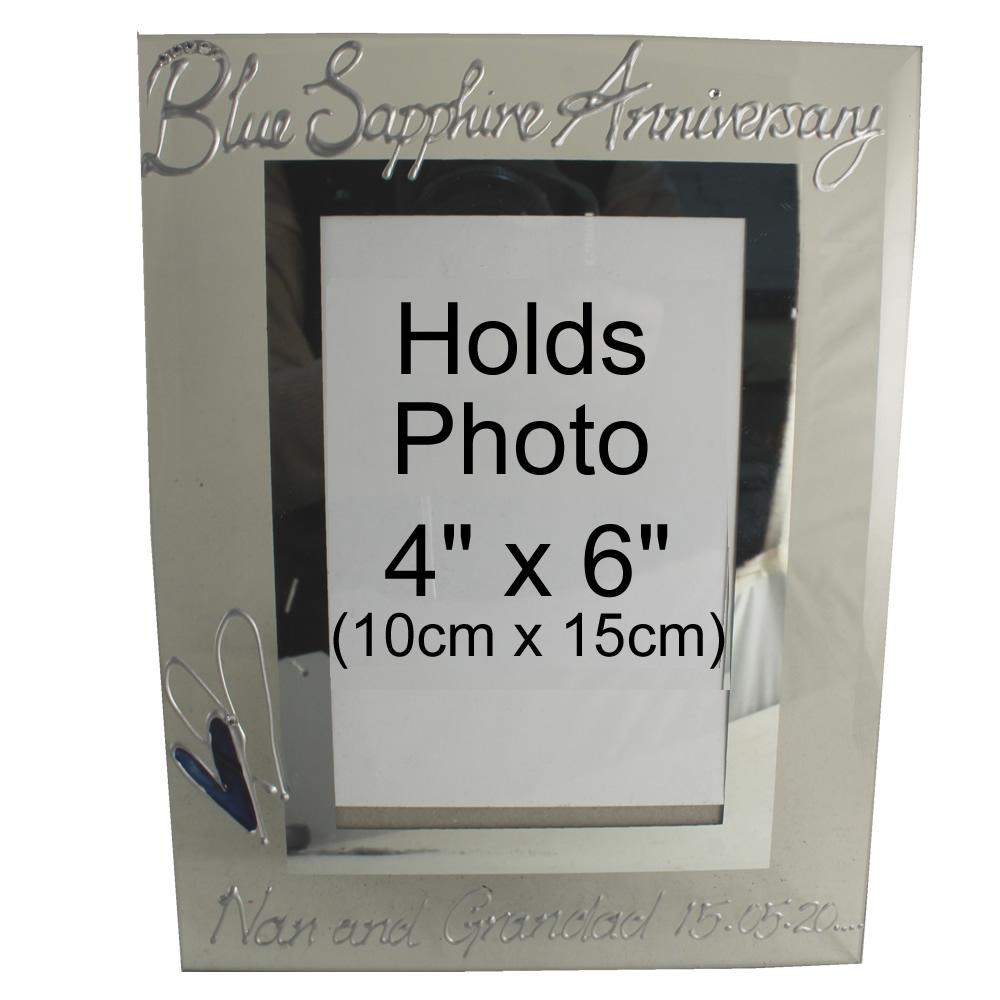 Personalised 65 Years Wedding Anniversary photo/picture frame Port (Milestone)