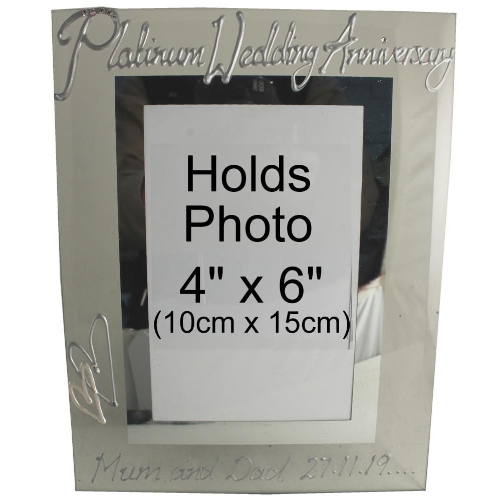 Personalised 70 Years Wedding Anniversary Photo Frame Port (Milestone)
