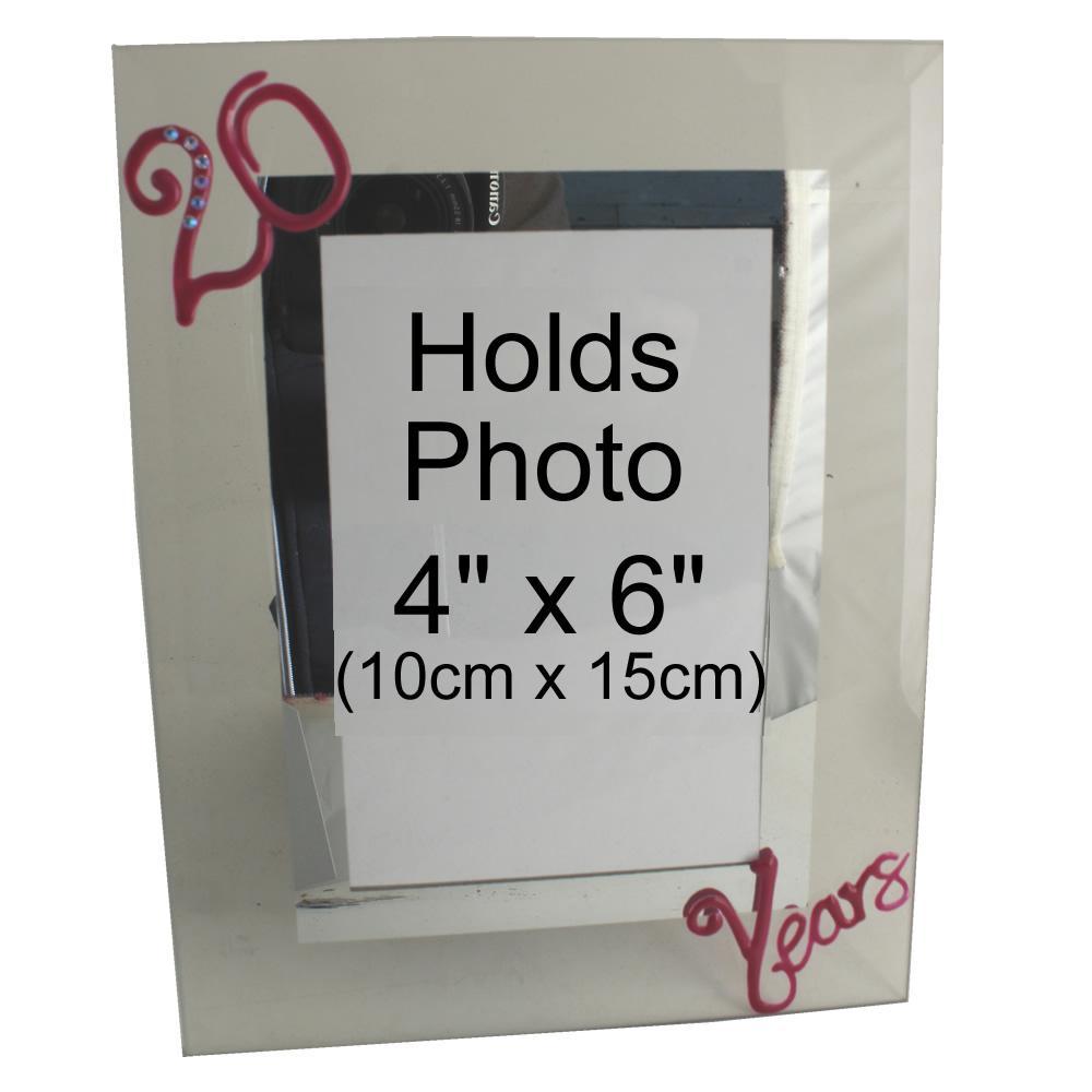 20 Years Wedding Anniversary Photo Frame Port (Crystalled)