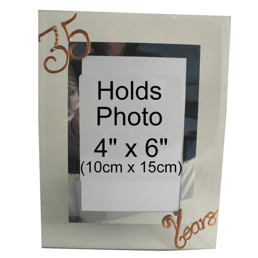 35 Years Wedding Anniversary photo/picture frame Port (Crystalled)