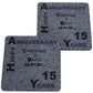 Personalised 15th Wedding Anniversary Coasters Blk/Slk