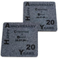 Personalised 20th Wedding Anniversary Coasters Blk/Slk