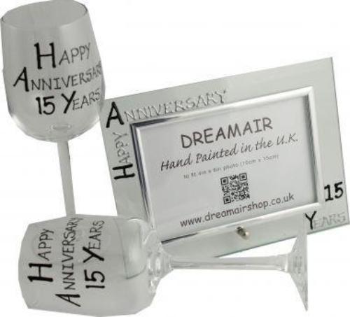 15th Wedding Anniversary Gift Set Blk/Sil
