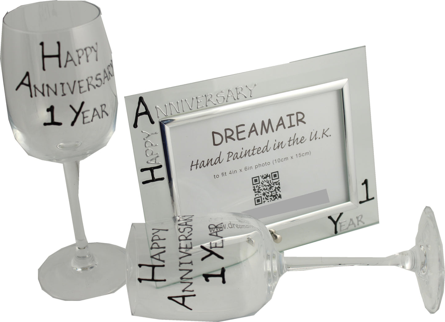 1st Wedding Anniversary Gift Set Blk/Sil