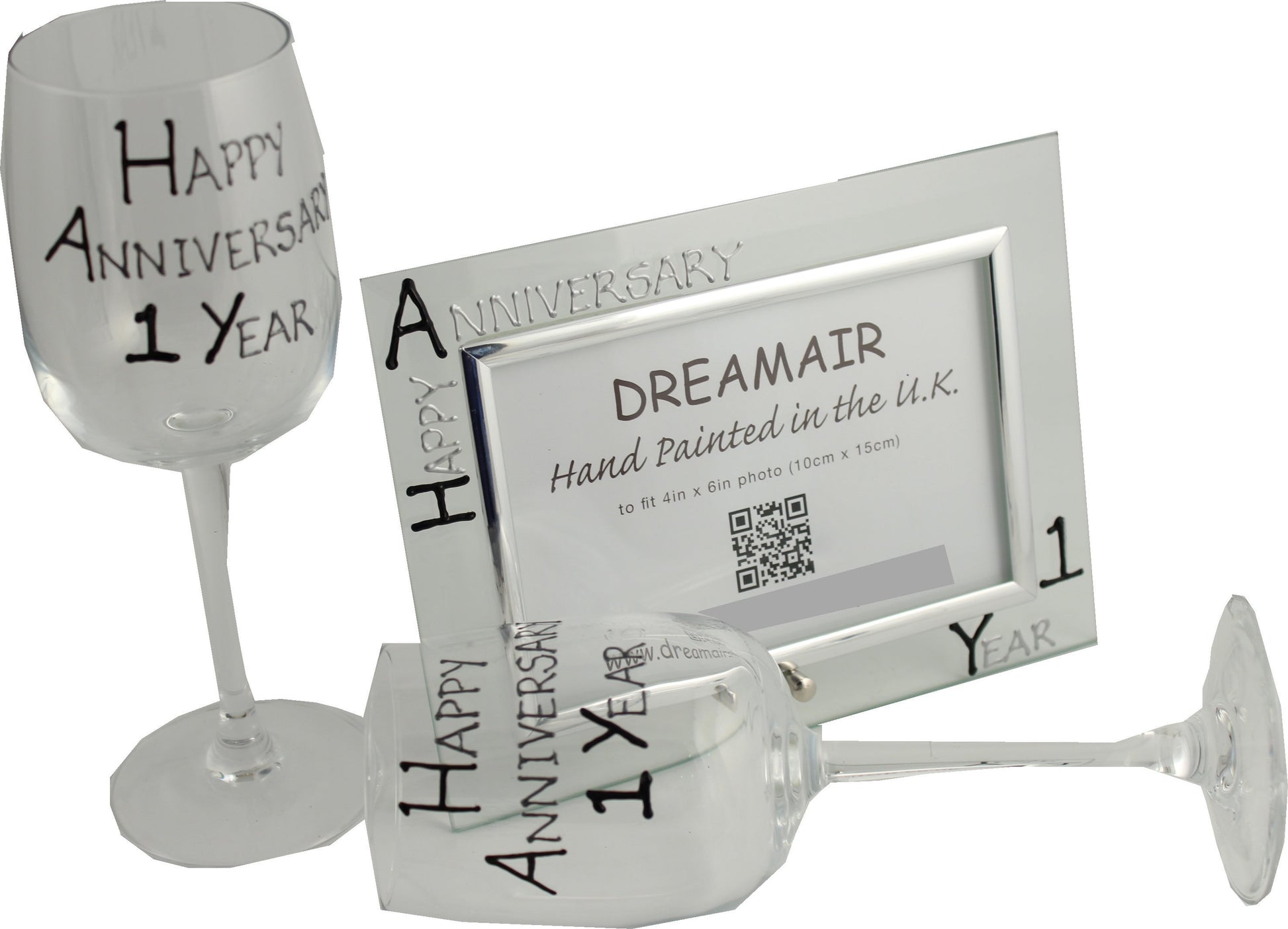1st Wedding Anniversary Gift Set Blk/Sil