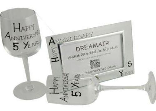 5th Wedding Anniversary Gift Set Blk/Sil