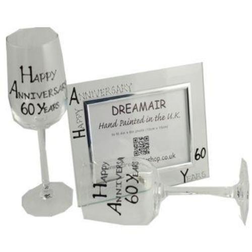 60th Wedding Anniversary Gift Set Blk/Sil