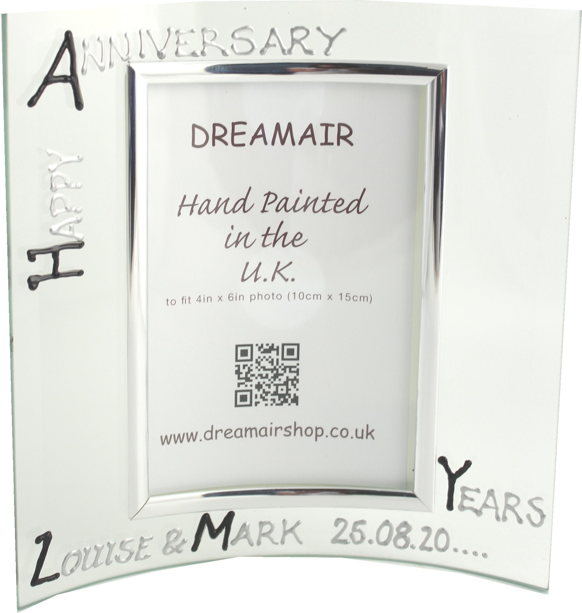 Personalised Photo Frame Land Blk/Sil