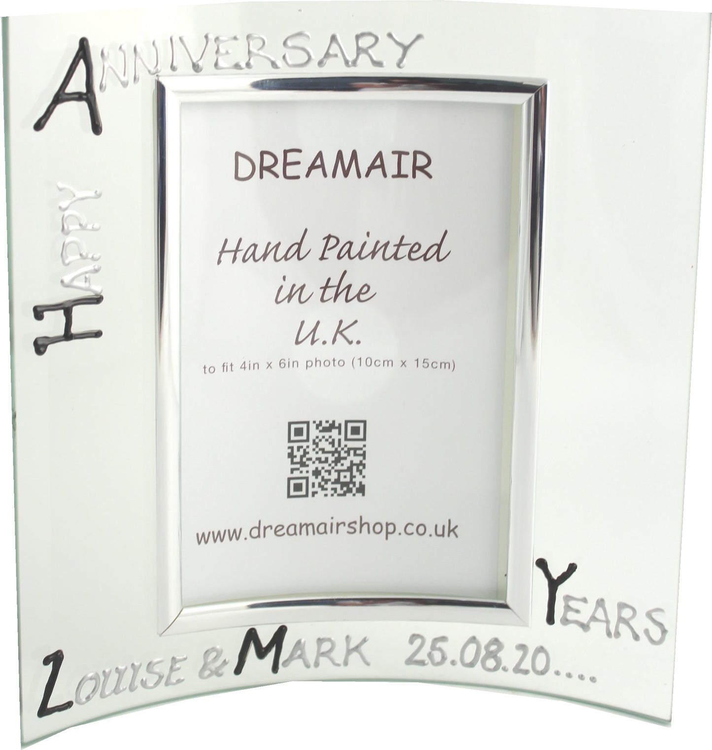 Personalised Photo Frame Land Blk/Sil
