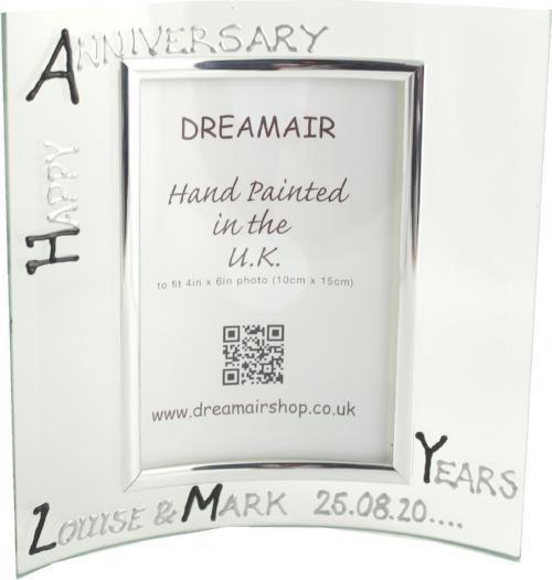 Personalised Photo Frame Land Blk/Sil