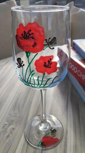 Poppy Wine Glass