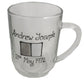 Personalised Glass Tankard Grey Sq