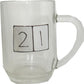 21st Glass Tankard Grey Sq