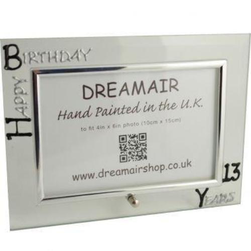13th Birthday Photo Frame Land Blk/Sil