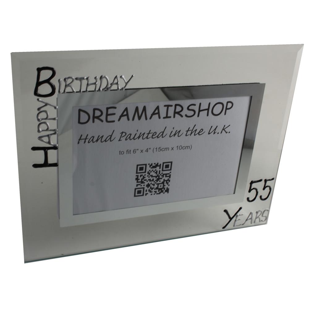 55th Birthday Photo Frame Land Blk/Sil