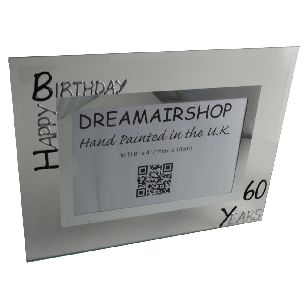 60th Birthday Photo Frame Land Blk/Sil
