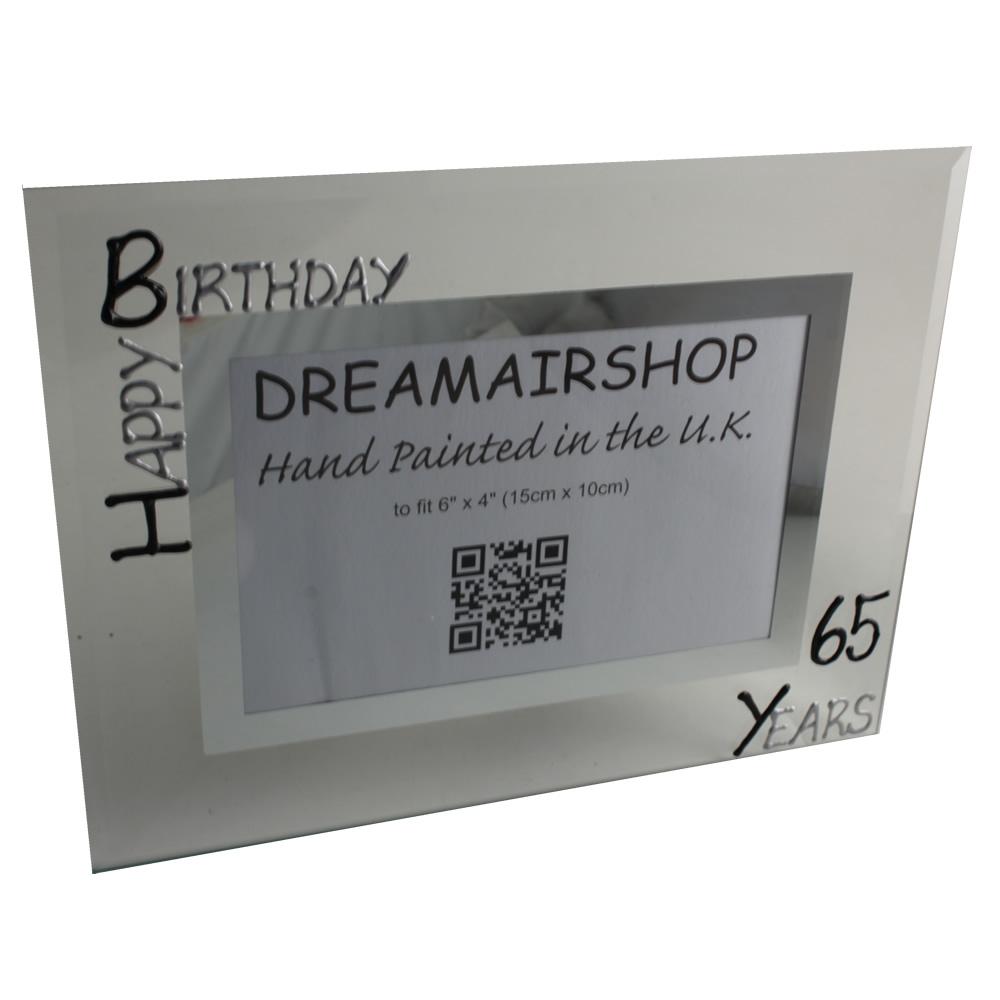 65th Birthday Photo Frame Land Blk/Sil