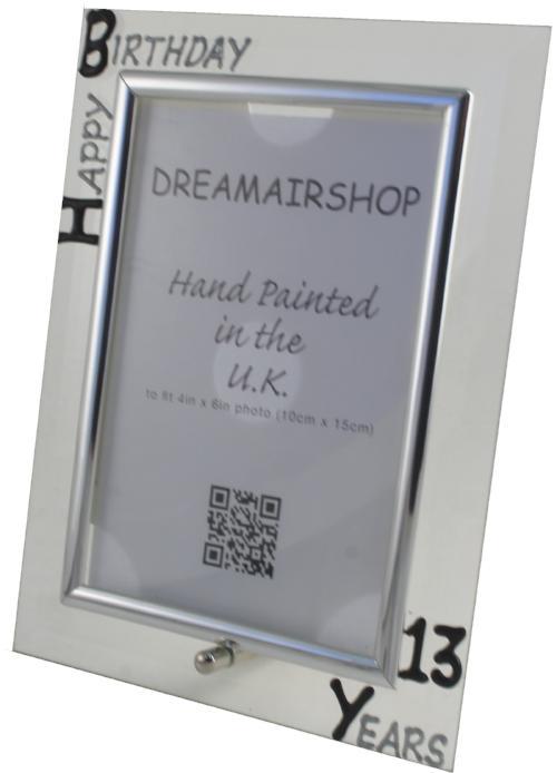 13th Birthday Photo Frame Port Blk/Sil