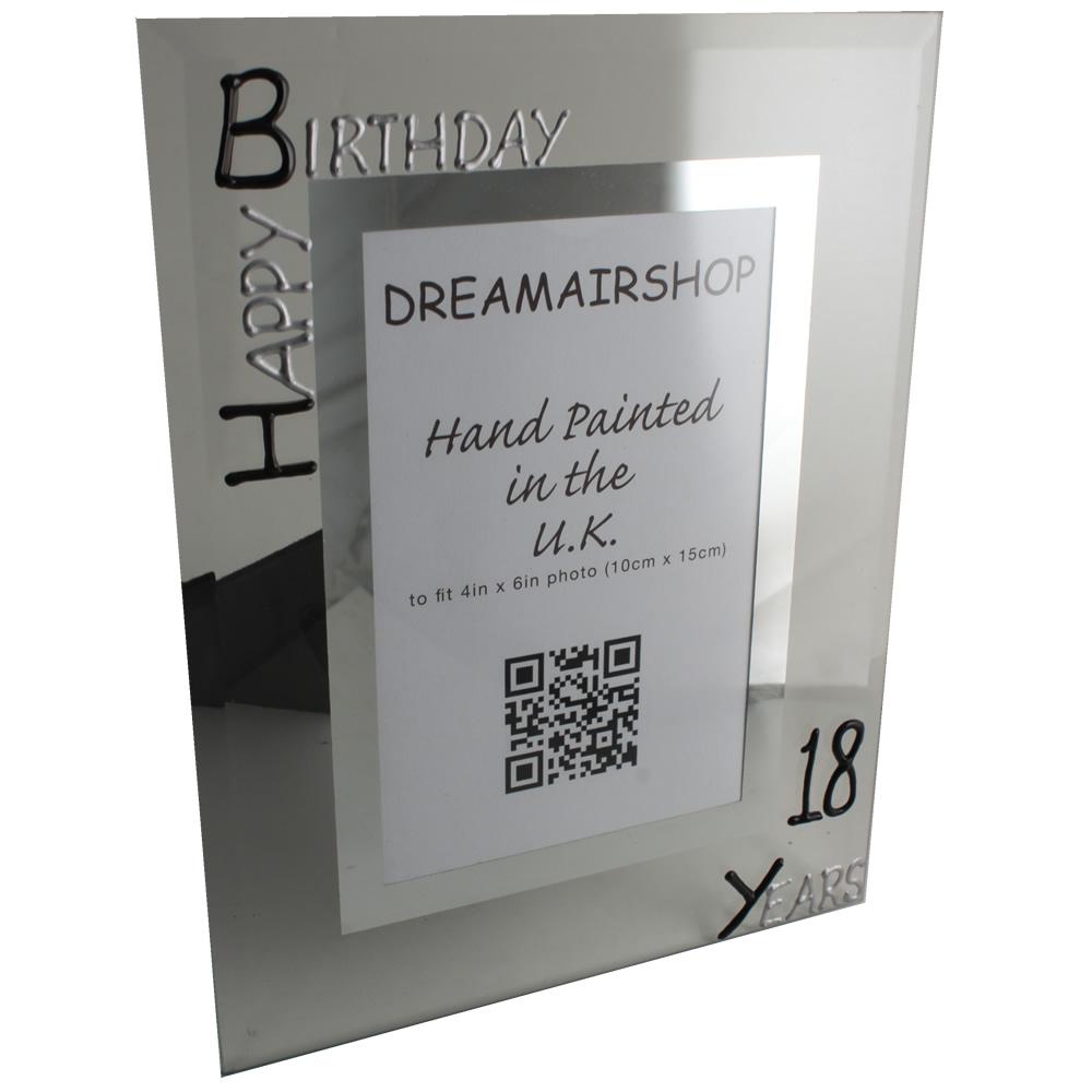 18th Birthday Photo Frame Port Blk/Sil
