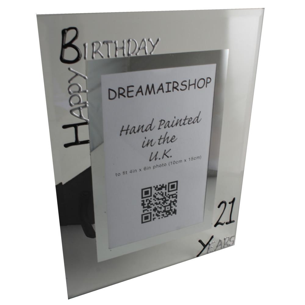 21st Birthday Photo Frame Port Blk/Sil