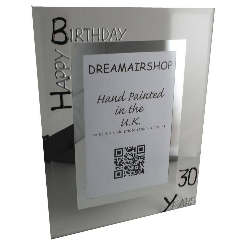 30th Birthday Photo Frame Port Blk/Sil