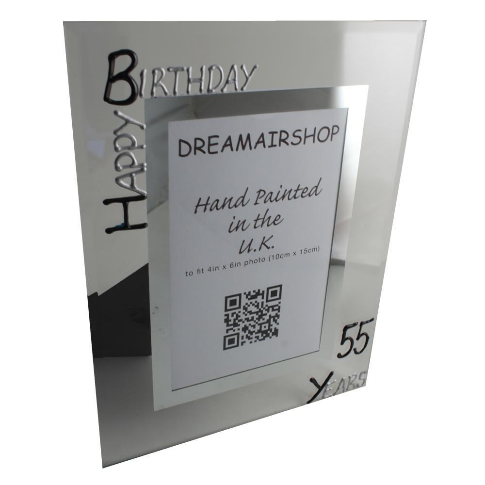 55th Birthday Photo Frame Port Blk/Sil