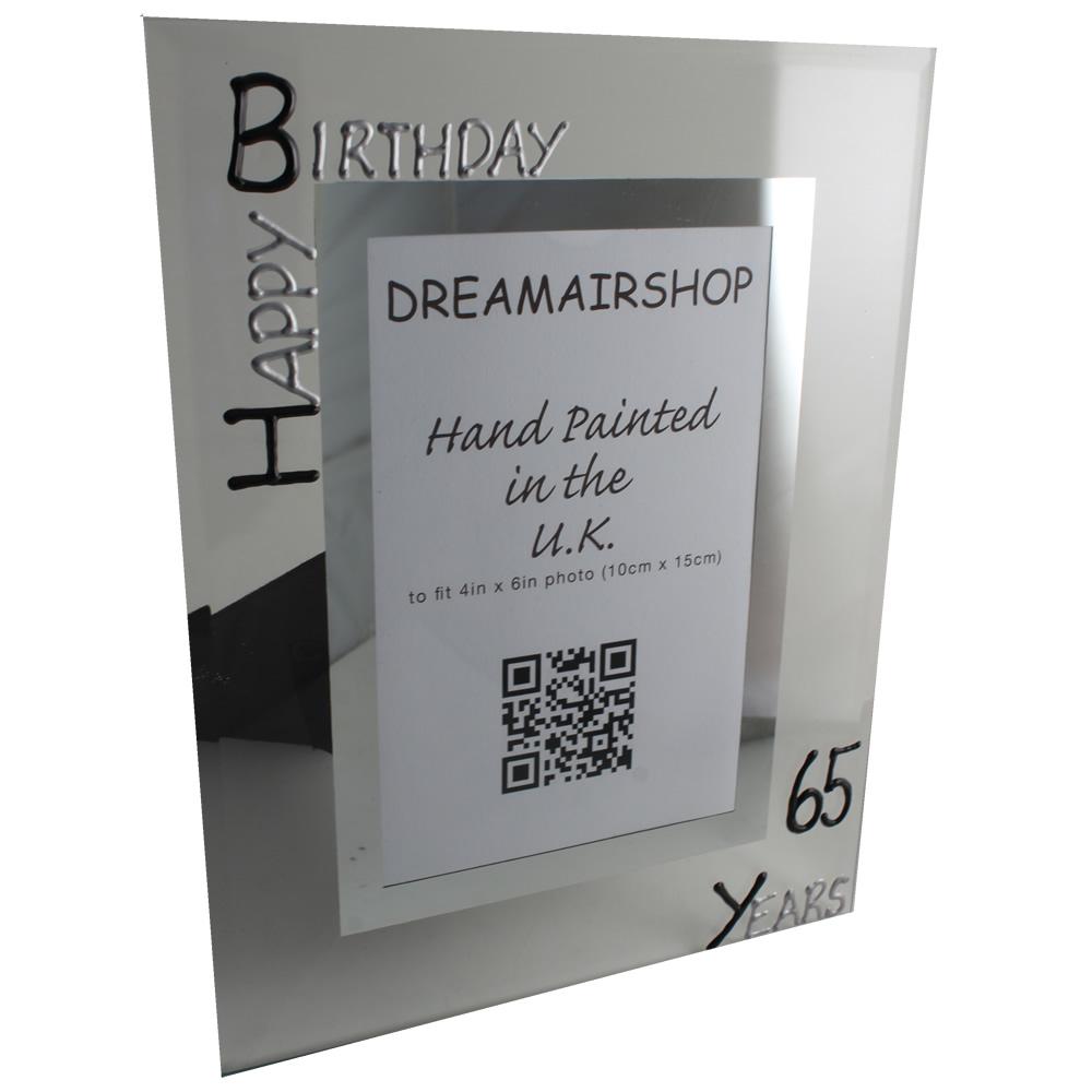 65th Birthday Photo Frame Port Blk/Sil