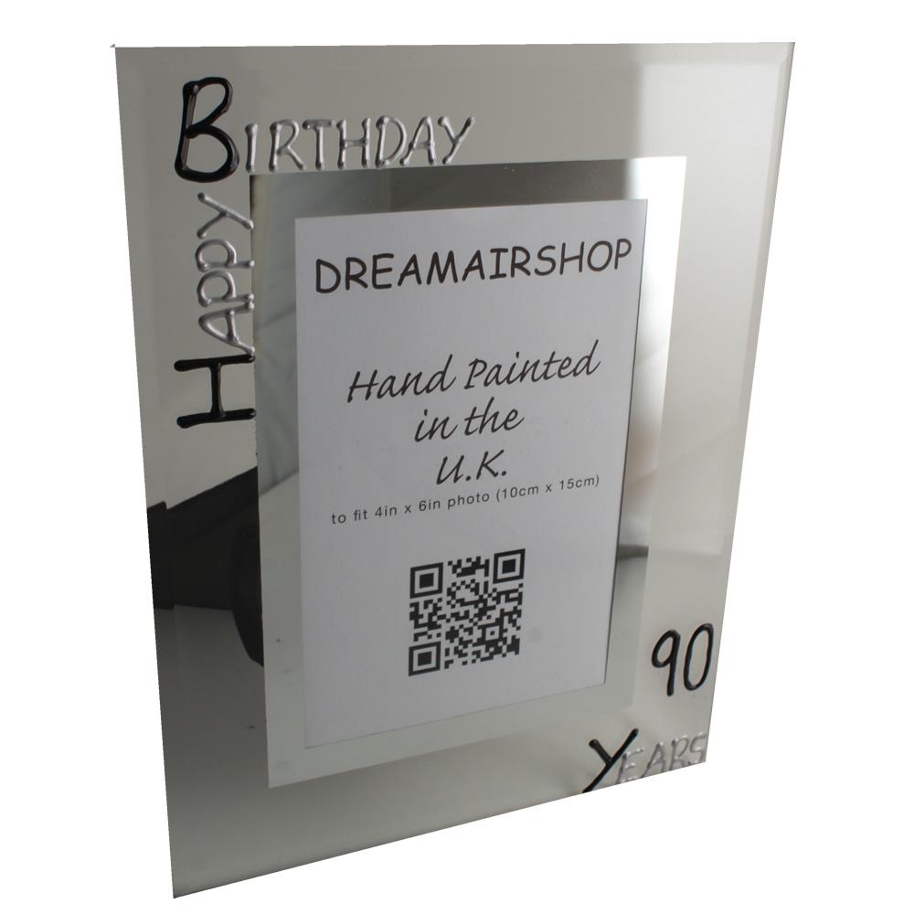 90th Birthday Photo Frame Port Blk/Sil