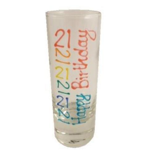 21st Birthday Gift Shot Glass 