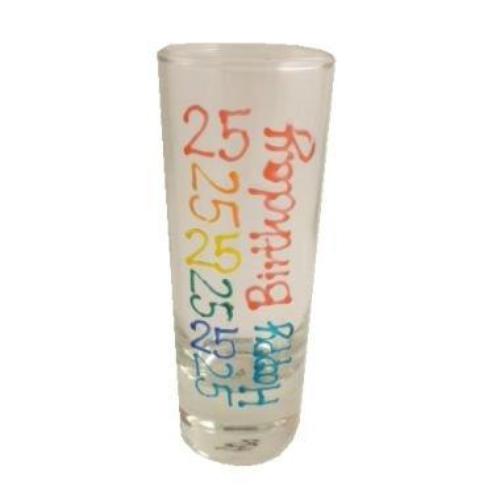 25th Birthday Gift Shot Glass 
