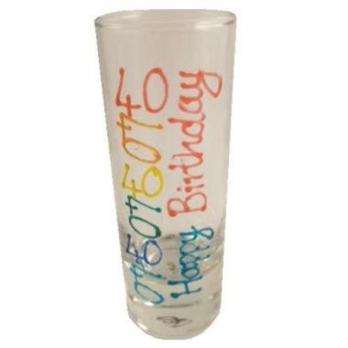 40th Birthday Gift Shot Glass 