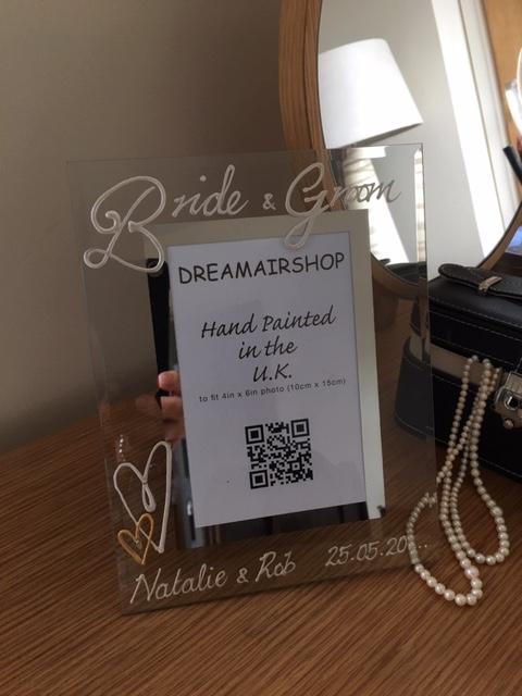 Personalised Bride and Groom Photo Frame Pearl