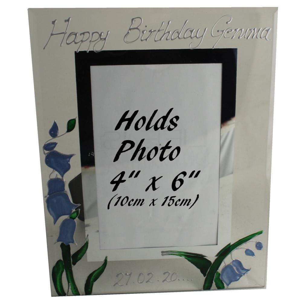 Personalised Bluebell Design Gift Photo Frame: Portrait