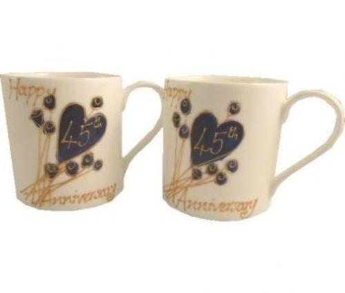 45th Wedding Anniversary Mugs Flower