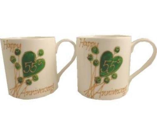 55th Wedding Anniversary Mugs Flower