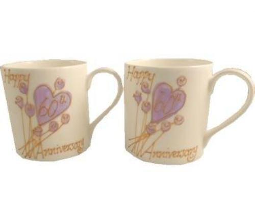 60th Wedding Anniversary Mugs Flower