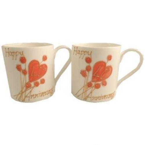 40th Wedding Anniversary Mugs Flower