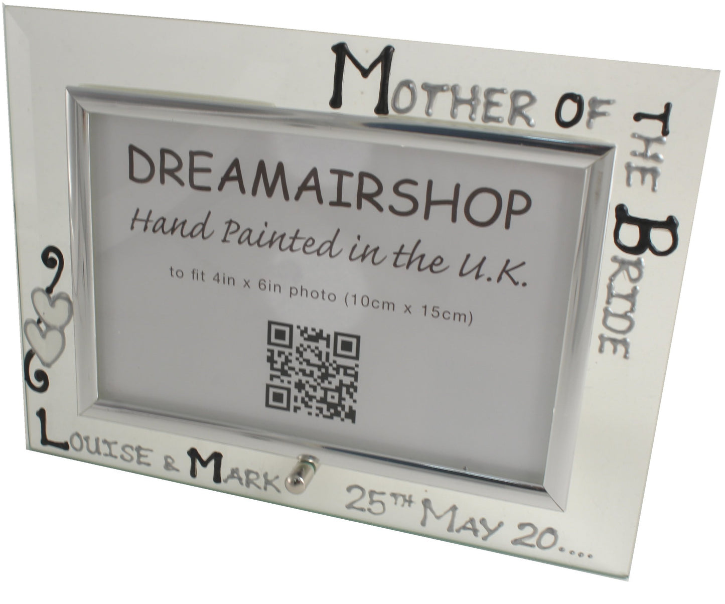 Personalised Mother of the Bride Photo Frame (Blk/Sil)