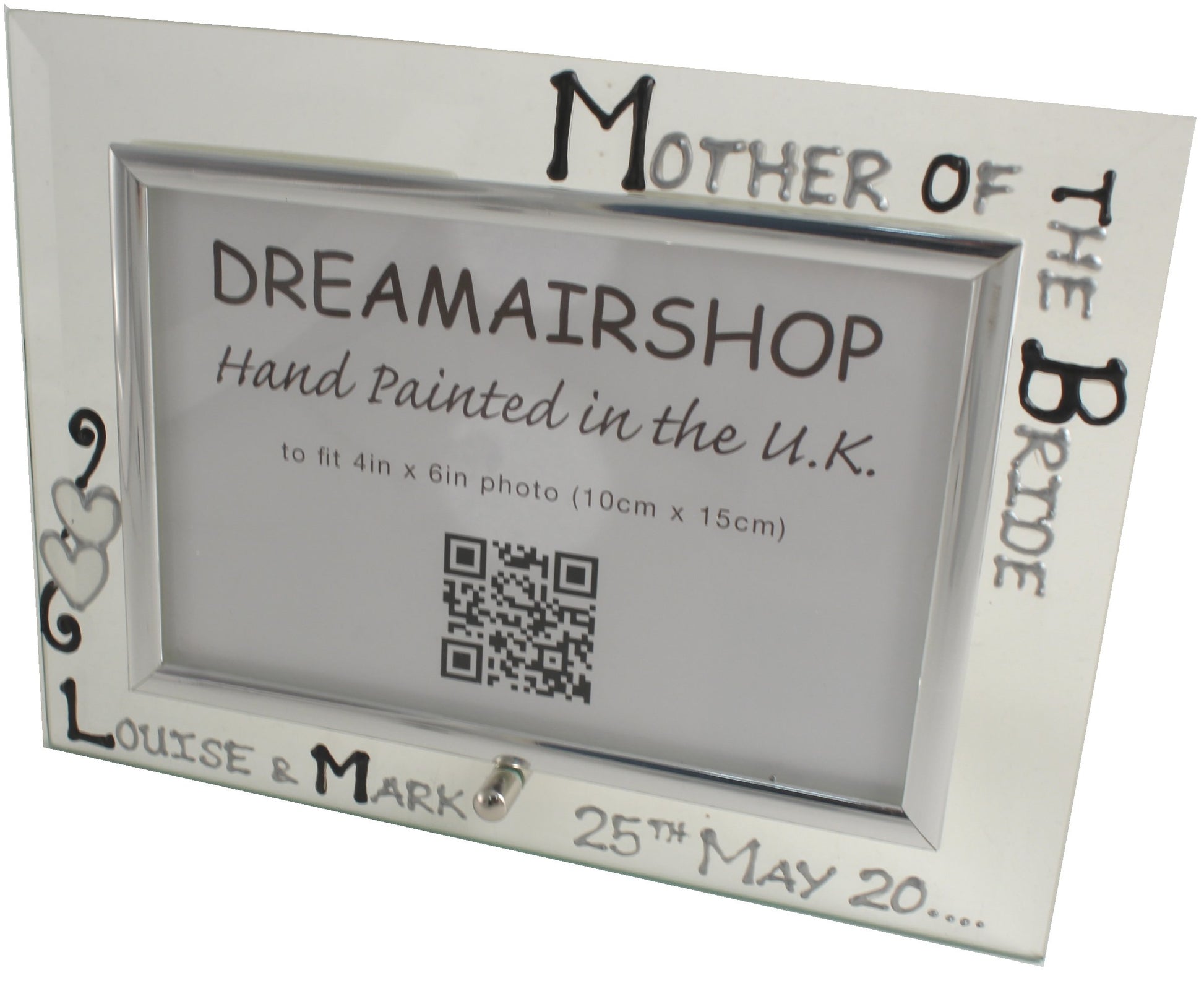 Personalised Mother of the Bride Photo Frame (Blk/Sil)