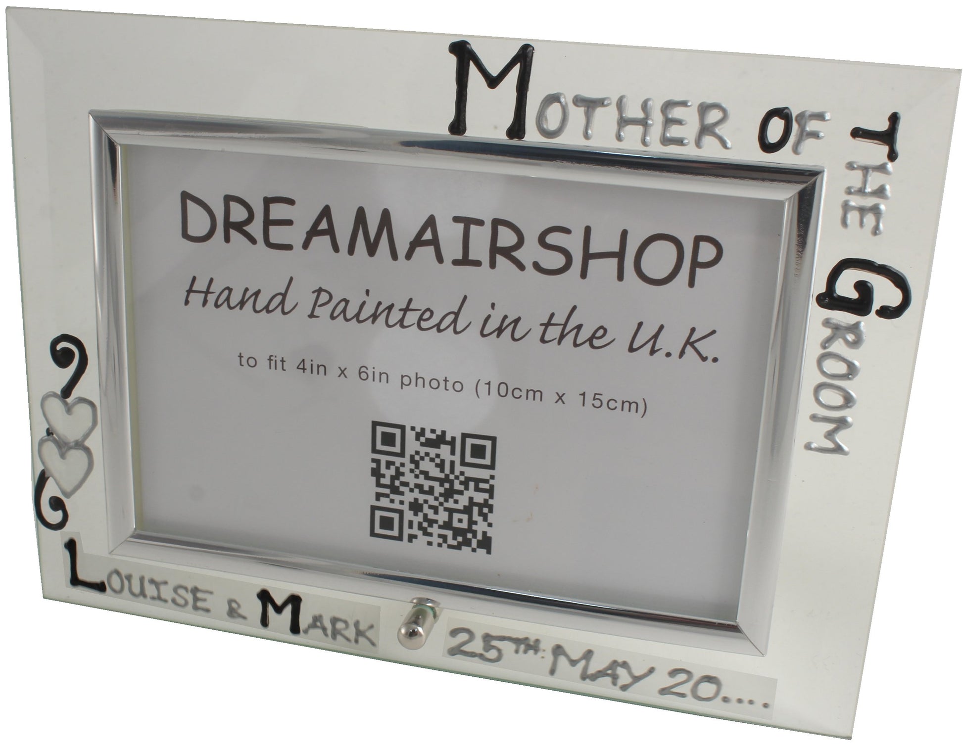 Personalised Mother of the Groom Photo Frame Land (Blk/Sil)