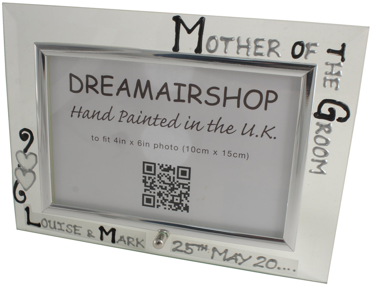 Personalised Mother of the Groom Photo Frame Land (Blk/Sil)