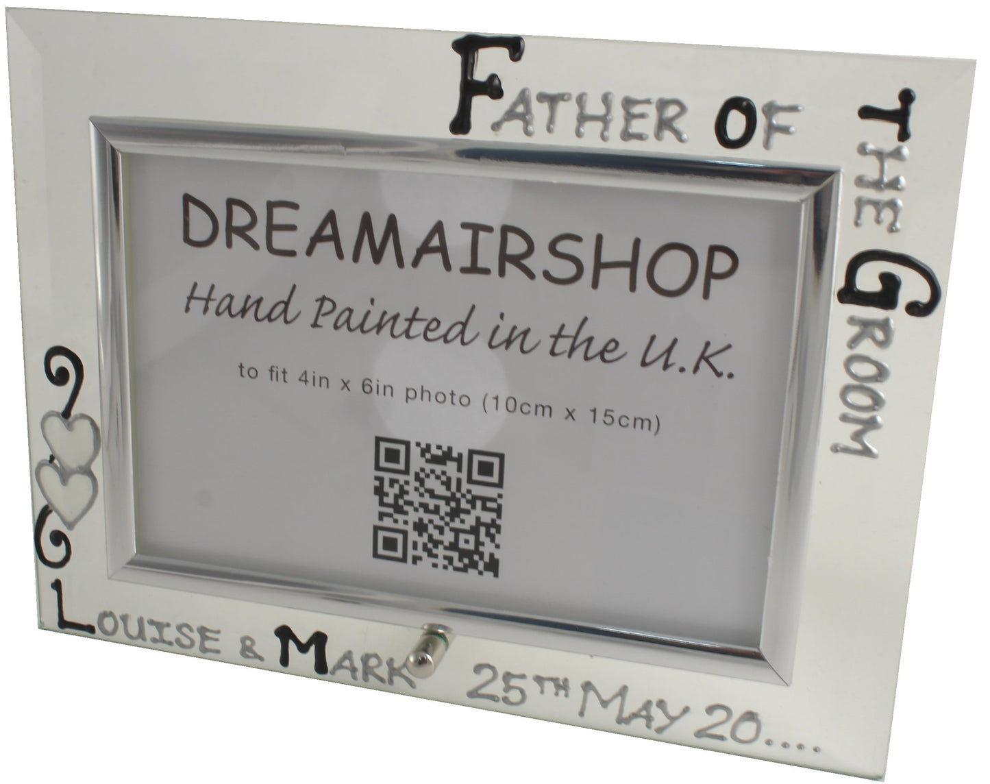 Personalised Father of the Groom Photo Frame (Blk/Sil)