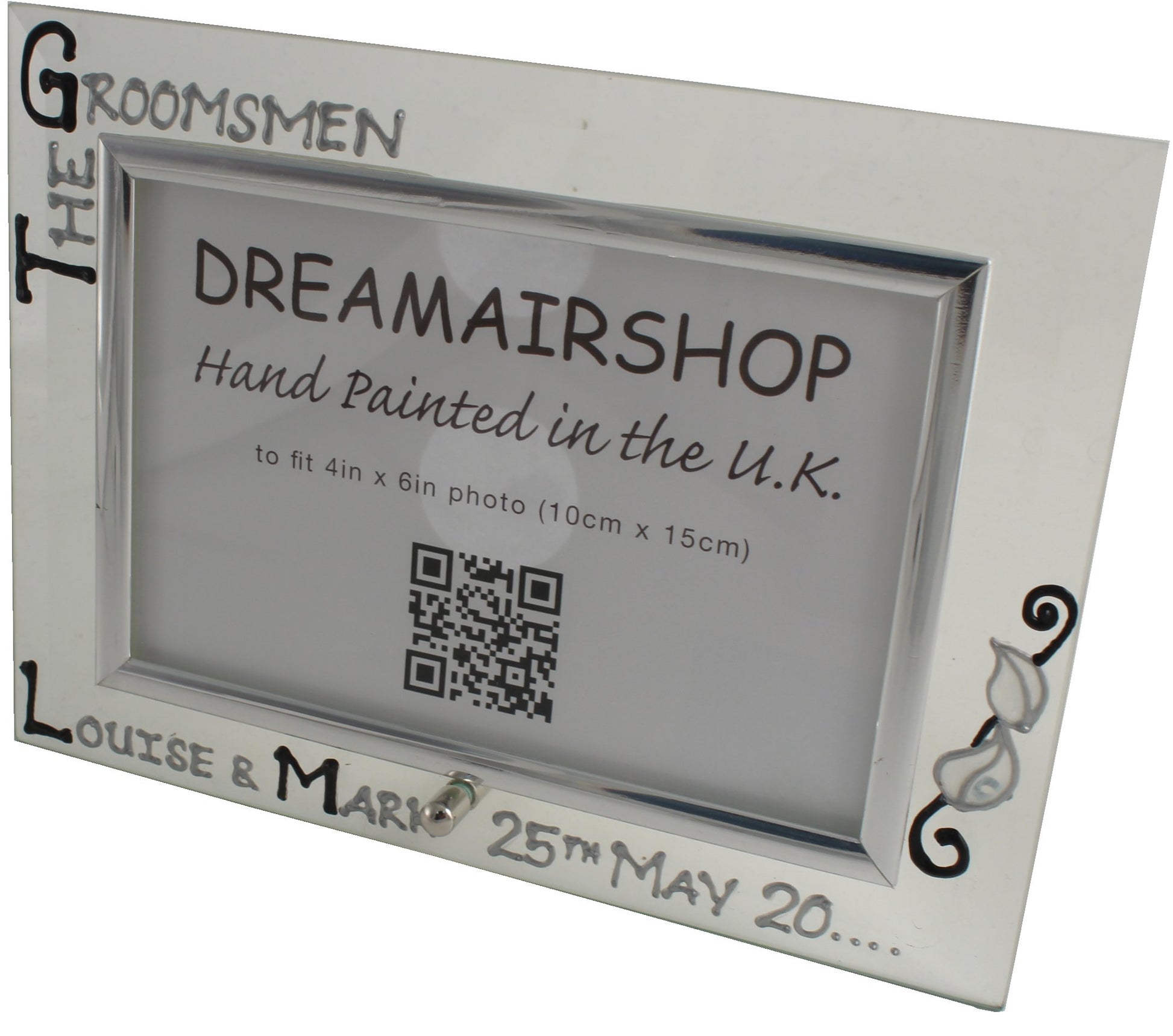 Personalised The Groomsman Land Blk/Sil