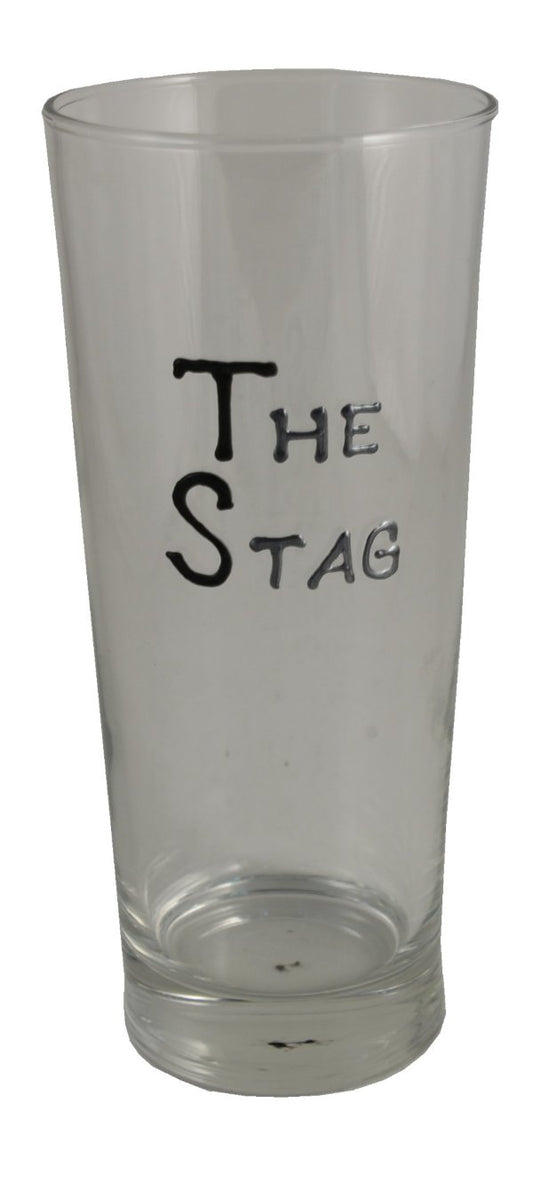 The Stag Pint Glass Blk/Sil